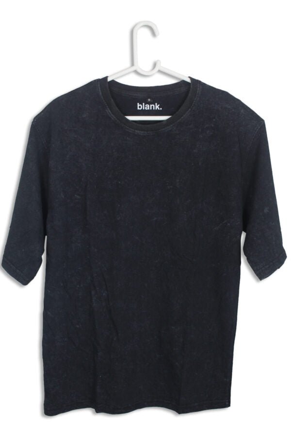 Men's Black Acid Wash Oversized T-shirt