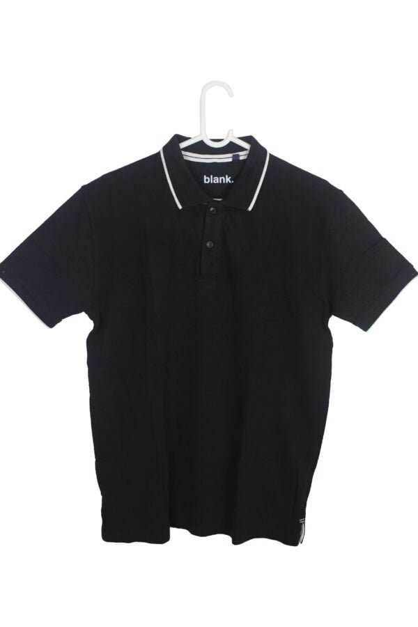 Black Pima Cotton Polo T-shirt