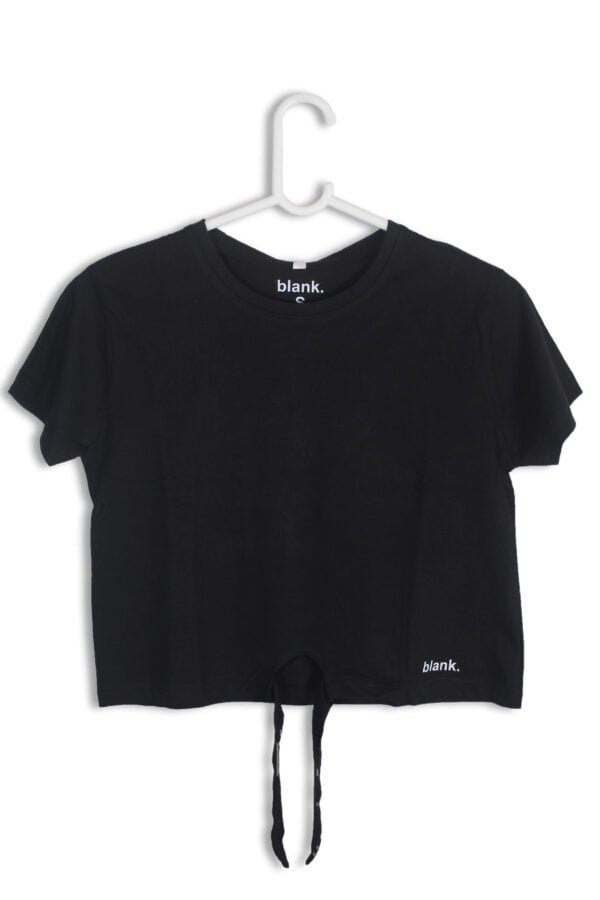 Women's Black Knot Crop Top