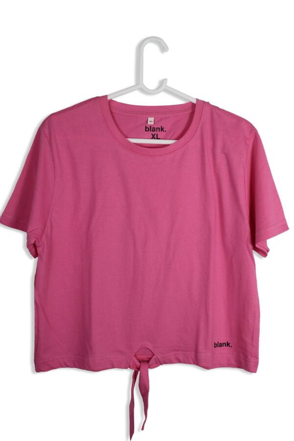 Women's Pink Knot Crop Top